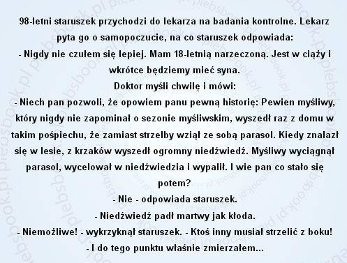 Przychodzi staruszek do lekarza
