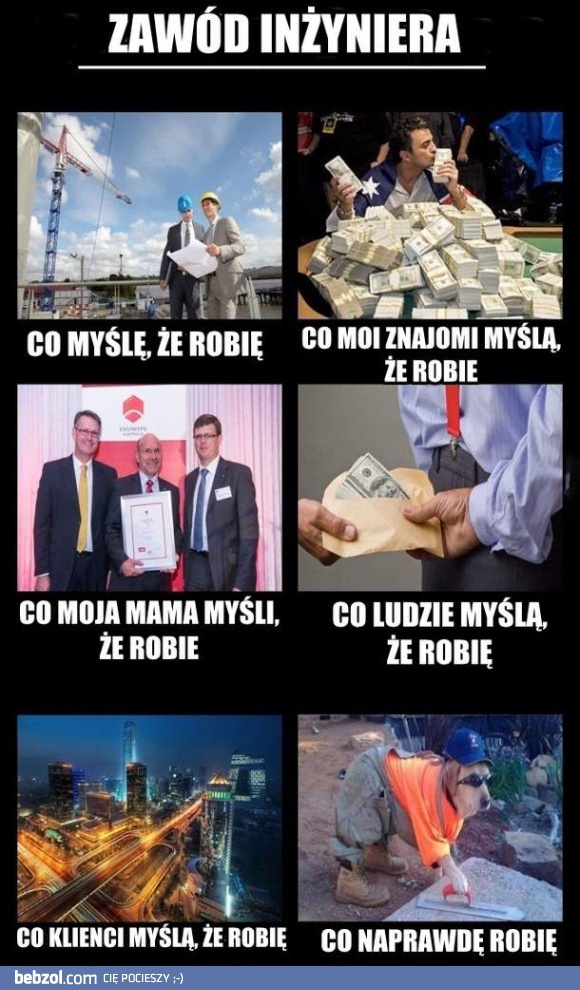 Praca inżyniera wygląda tak...