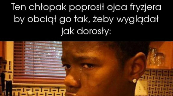 Chciał wyglądać jak dorosły...