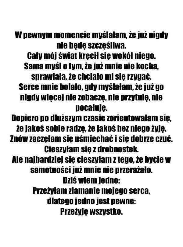 Przeżyję wszystko...