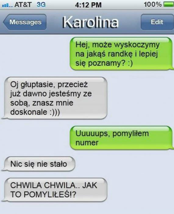 Sms do dziewczyny...