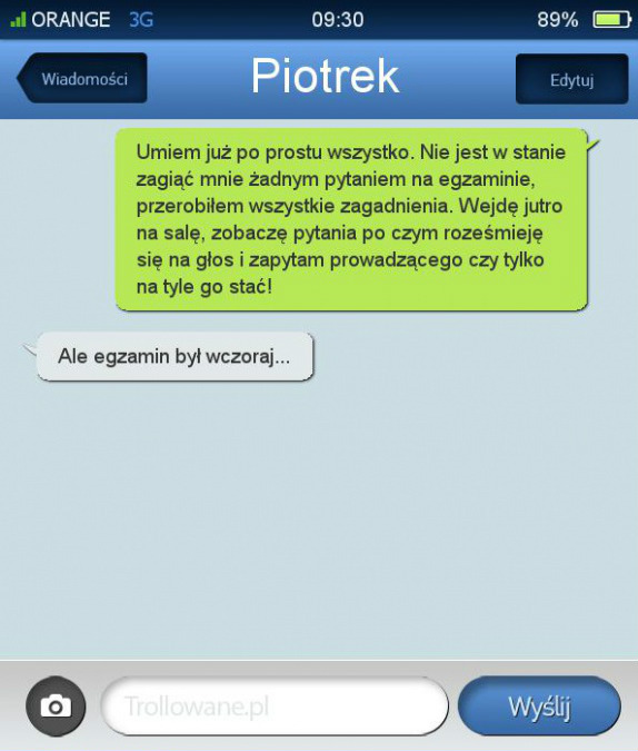 A jednak go zaskoczył...