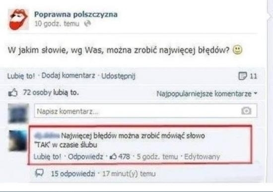 Słowo, w którym można zrobić najwięcej błędów