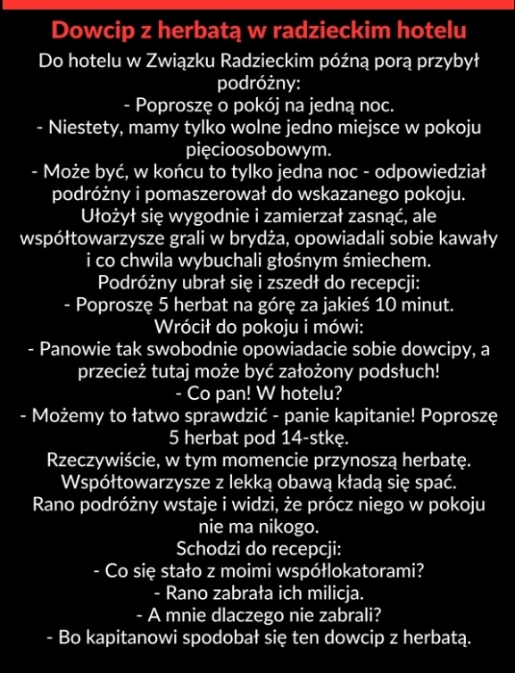 Dowcip z herbatą 