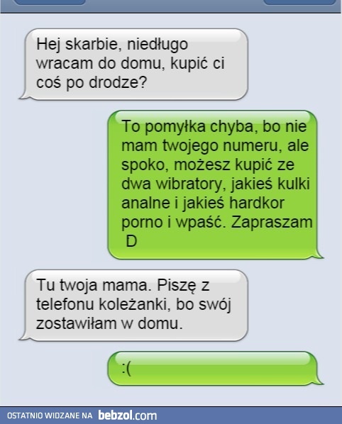 Sms od nieznajomej...
