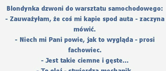Blondynka w warsztacie samochodowym 
