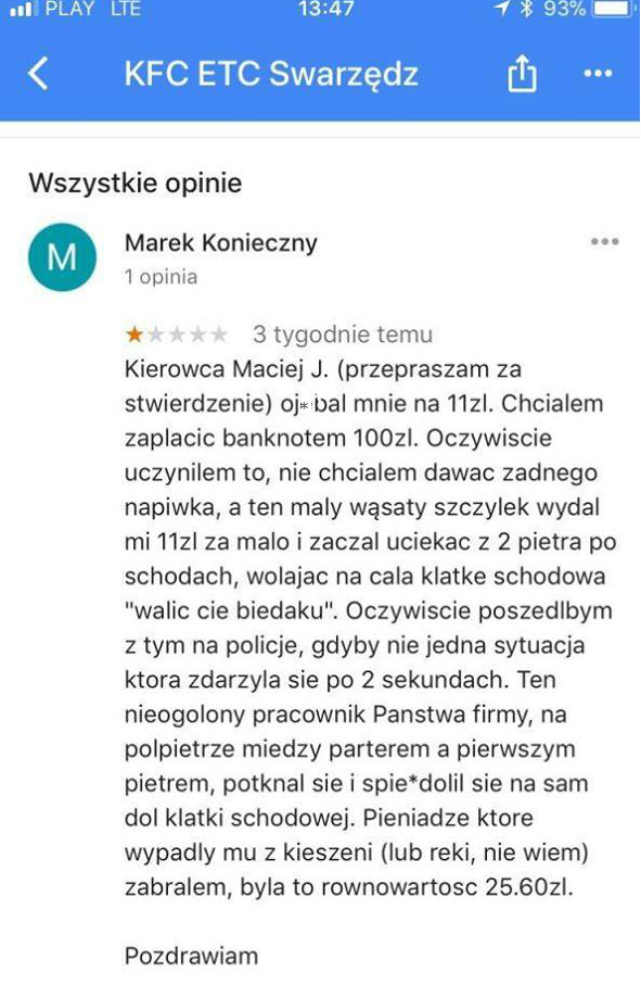 Szczera opinia klienta