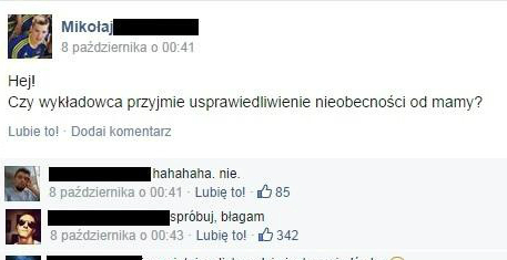 Usprawiedliwienie nieobecności 