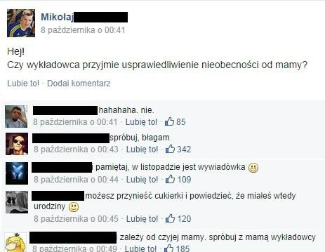 Usprawiedliwienie nieobecności 