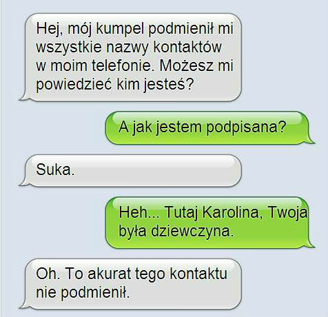 Podmienione nazwy kontaktów