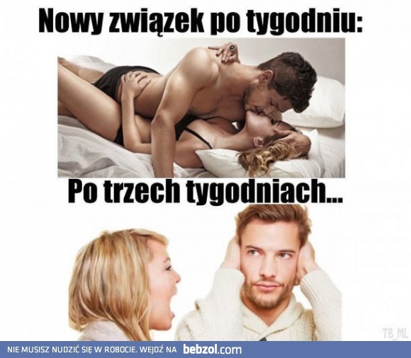 Związek po tygodniu vs po trzech tygodniach