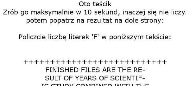 Szybki test. Rezultat może Cię mocno zaskoczyć!