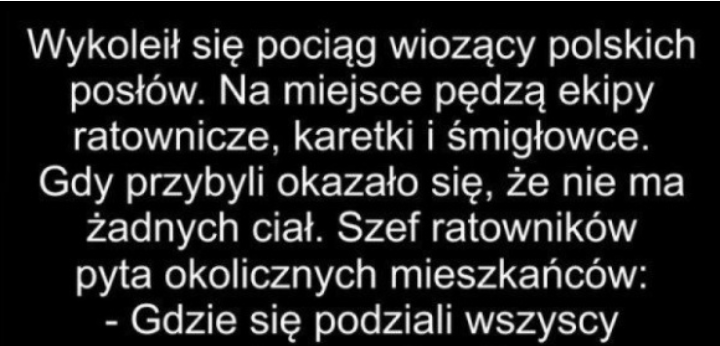 Wykolejenie się pociągu z posłami