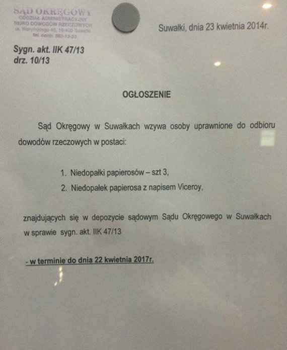 Wezwanie do odbioru