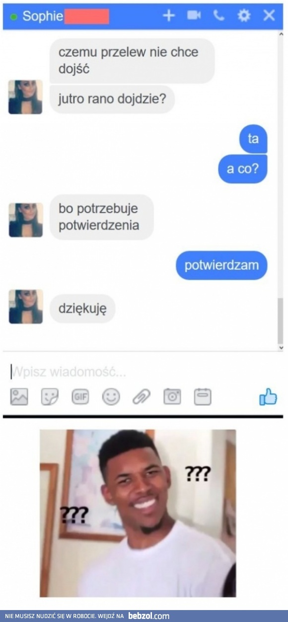 Potwierdzenie przelewu...