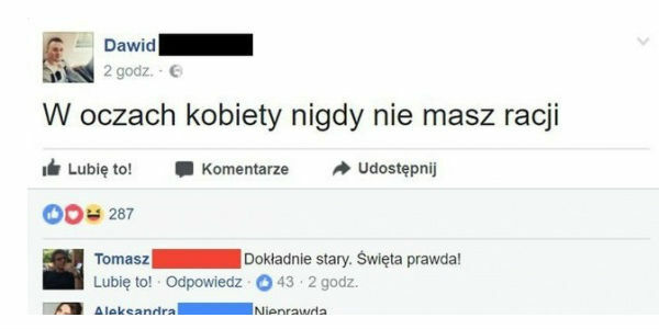 Facet nigdy nie ma racji? 