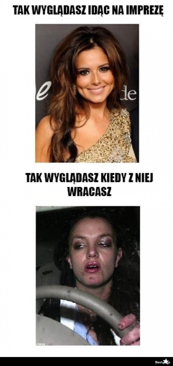 Przed imprezą vs po imprezie...