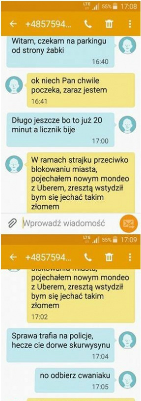 Strajk przeciwko taksówkarzom 