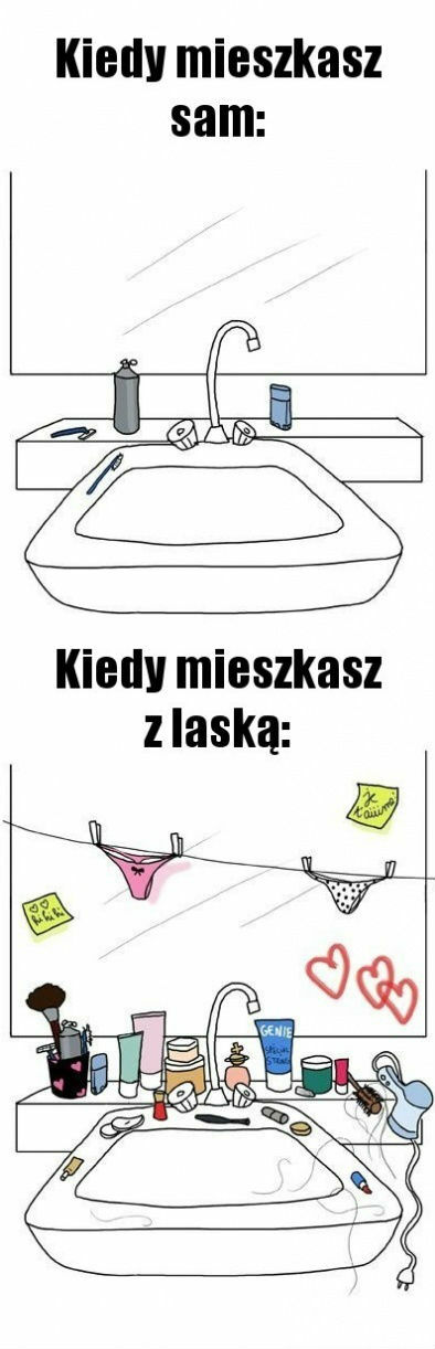 Kiedy mieszkasz sam vs kiedy mieszkasz z dziewczyną 