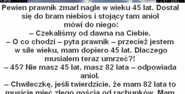 Kiedy prawnik trafia do nieba...