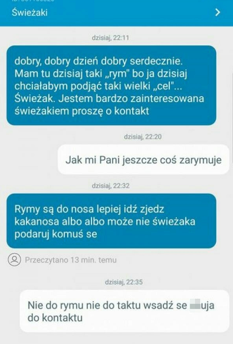 Dla świeżaka zrobi wszystko...