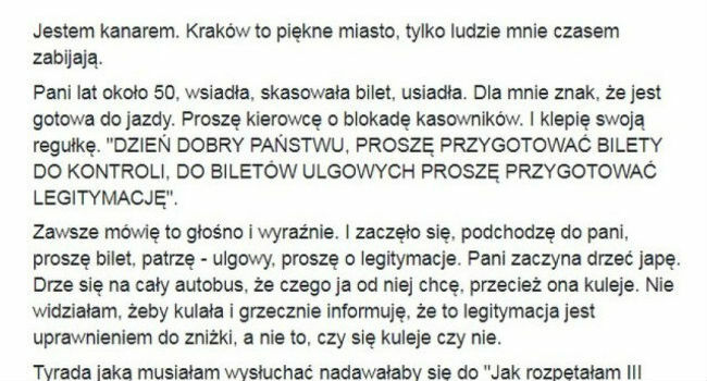 Z życia kanara