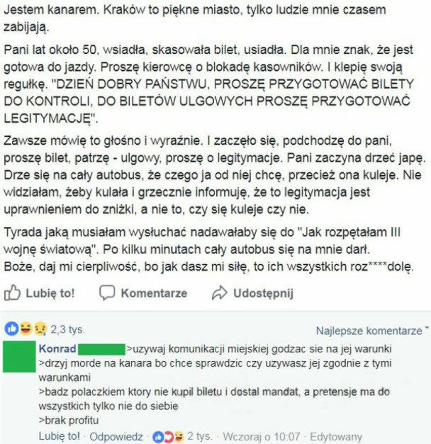 Z życia kanara