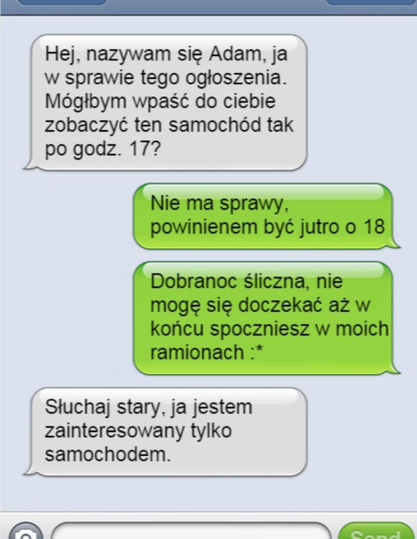 Chciał tylko obejrzeć samochód...