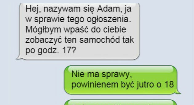Chciał tylko obejrzeć samochód...