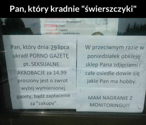 Wiadomość do złodzieja 