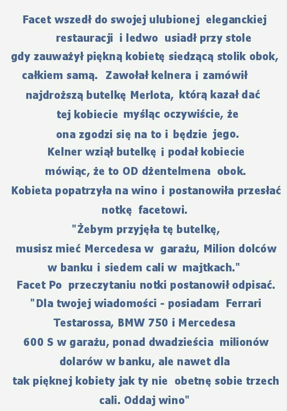 Najdroższe wino dla tej Pani