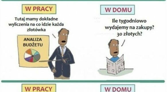 W pracy vs w domu