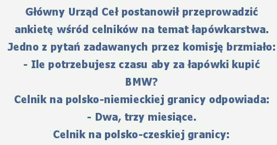 Ankieta na temat łapówkarstwa 