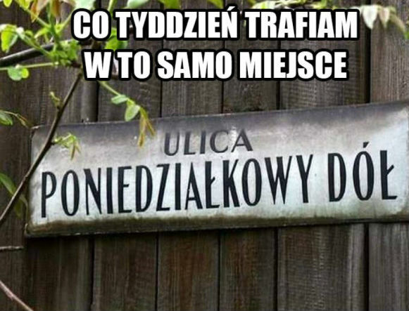 Co tydzień w tym samym miejscu