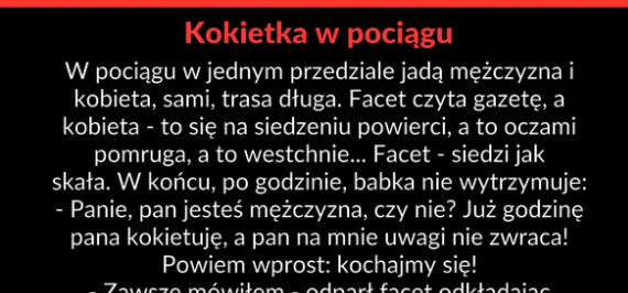 Kokietka w pociągu