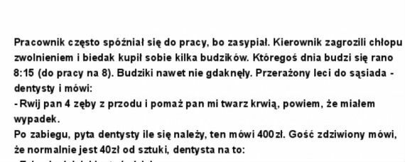 Spóźnialski pracownik