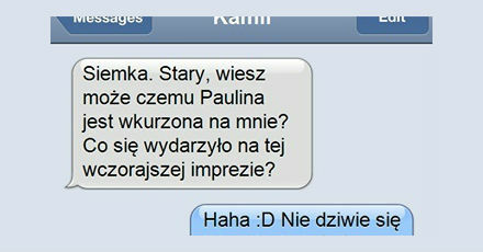 Co się zdarzyło na poprzedniej imprezie...