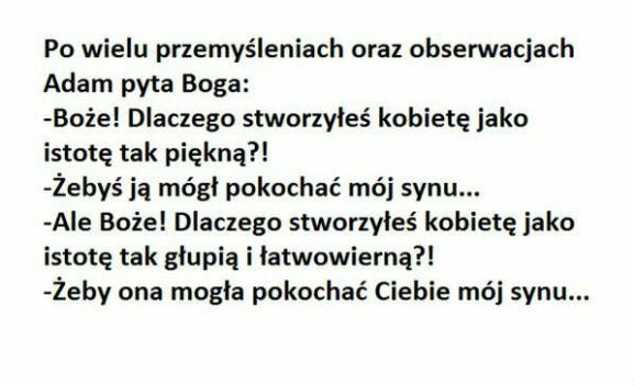 Adam pyta Boga
