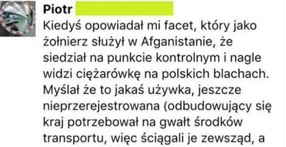 Polska ciężarówka w Afganistanie