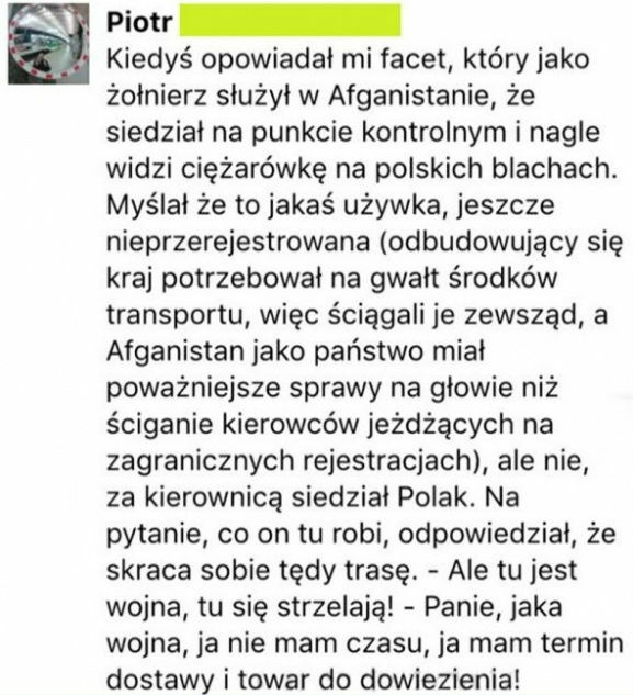 Polska ciężarówka w Afganistanie