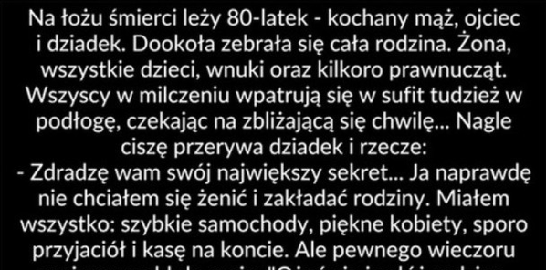 O czym dziadek myśli na łożu śmierci