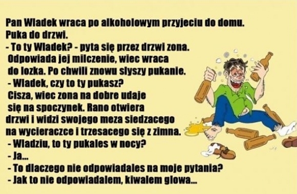 Powrót po alkoholowym przyjęciu