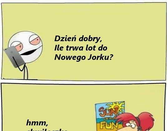 Ile trwa lot do Nowego Jorku?