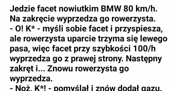 Pędzący rowerzysta 