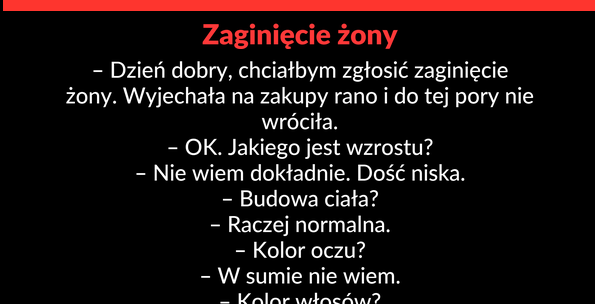 Zaginięcie żony