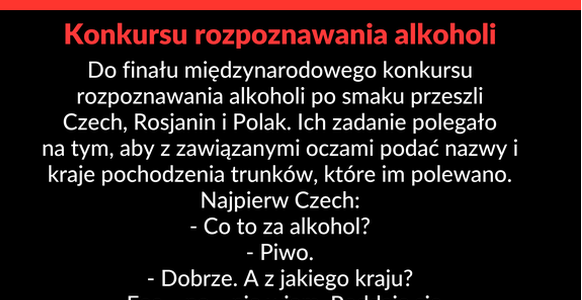 Konkurs rozpoznawania alkoholi 