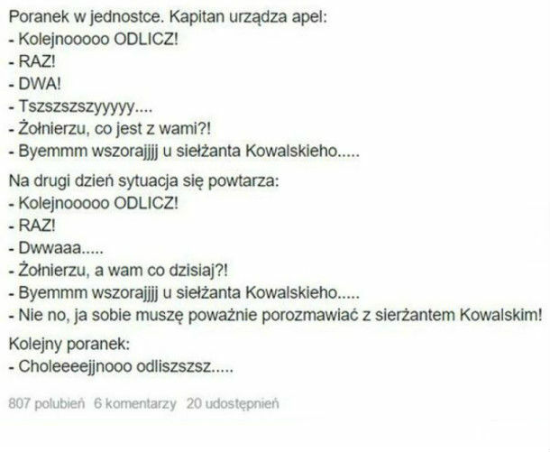 Poranek na jednostce