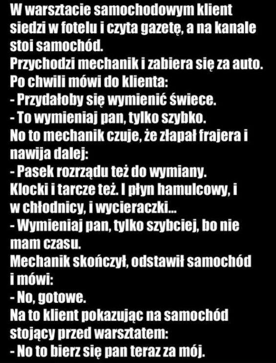 Chciwy mechanik
