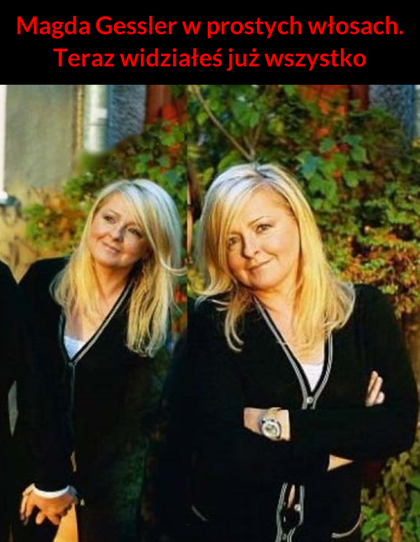 Magda Gessler w prostych włosach 