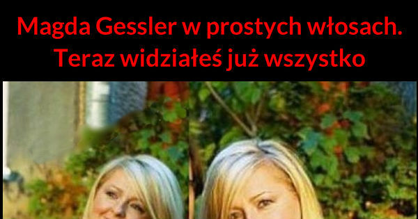 Magda Gessler w prostych włosach 